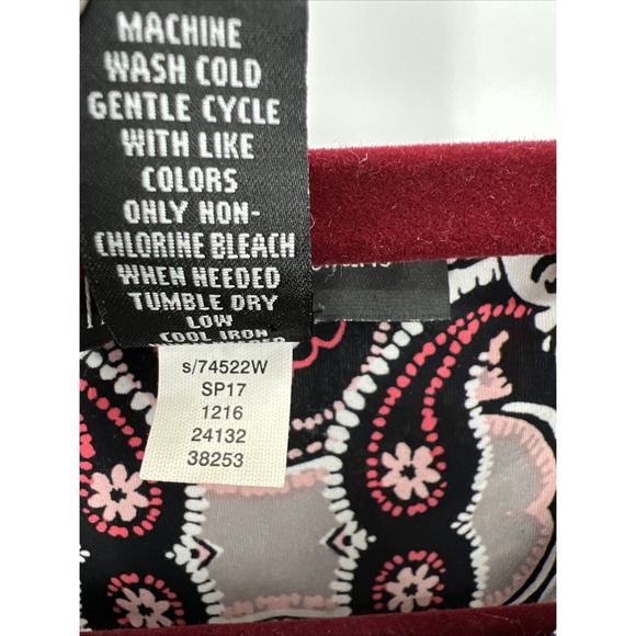 Y2K Style Maxi Dress XL Coral Gray Sleeveless Stretch Paisley Boho Cruise Wear - Picture 9 of 11